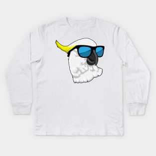 Parrot with Sunglasses Kids Long Sleeve T-Shirt